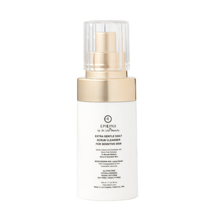 Gentle Exfoliating Face Scrub – Hyaluronic Acid, Aloe Vera &amp; Biodegradable Jojoba Beads by EpiLynx