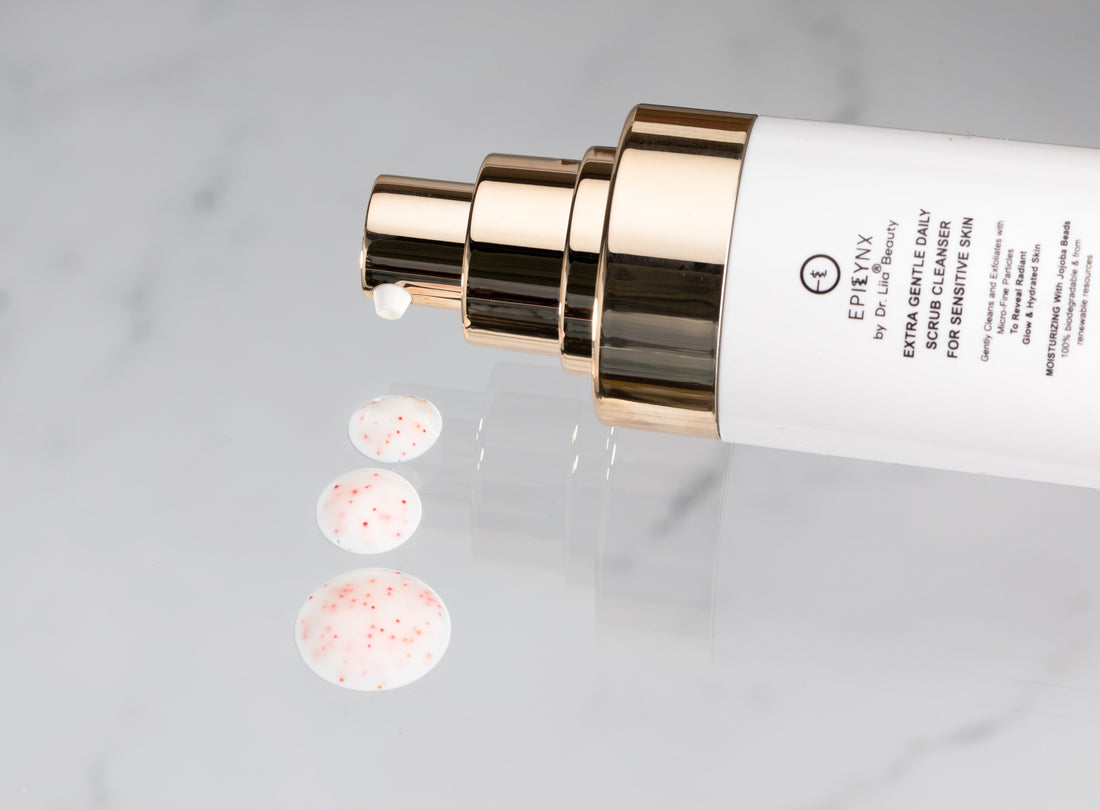 Gentle Exfoliating Face Scrub – Hyaluronic Acid, Aloe Vera &amp; Biodegradable Jojoba Beads by EpiLynx