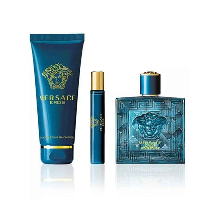 Eros By Versace For Men EDT Spray (3pc Gift Set)