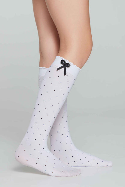 Conte Knee-Highs for girls Evie 50 Den - Decorative Bow