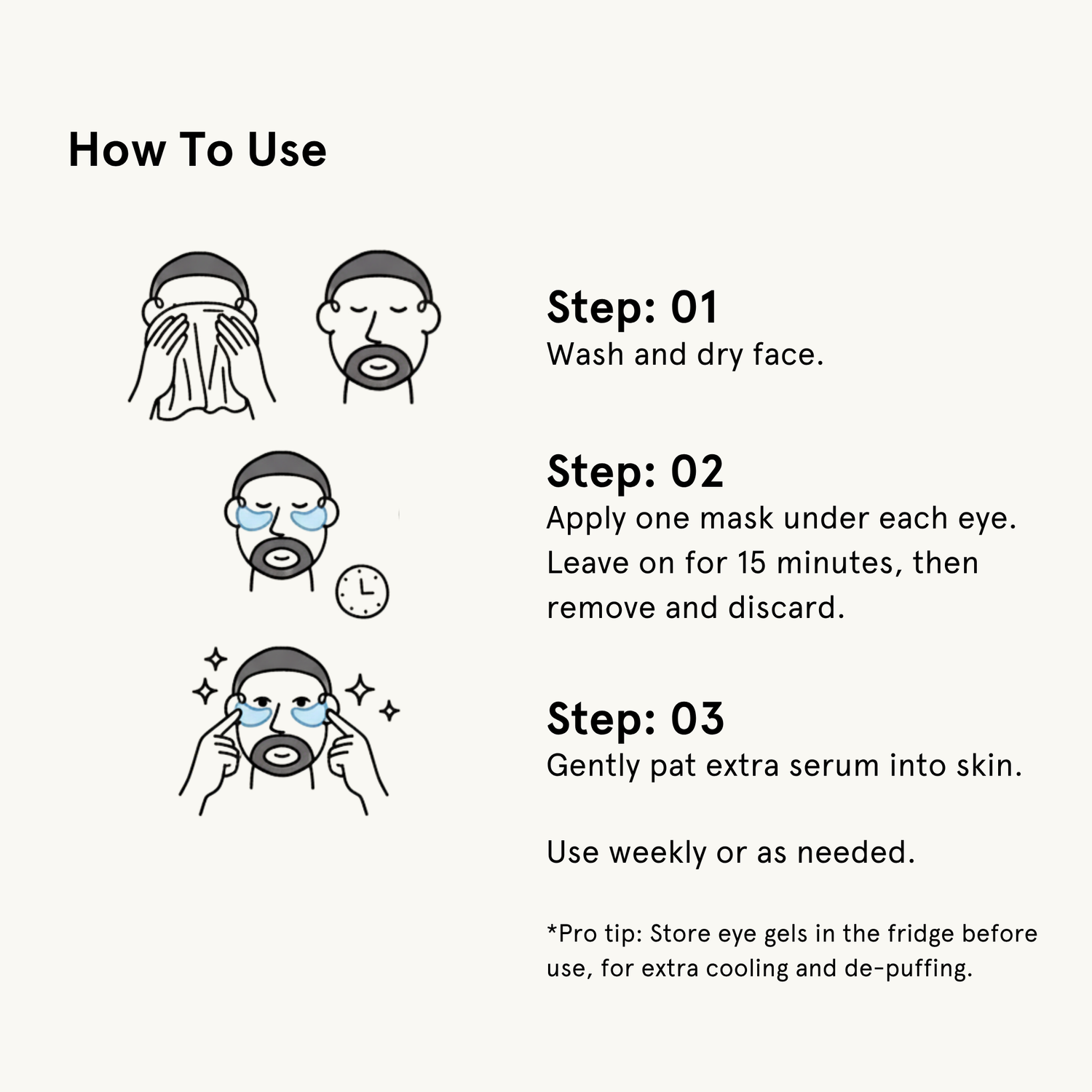 Bro Mask Eye Gels - Cooling Eye Gels (6 Pack) by JAXON LANE