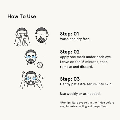 Bro Mask Eye Gels - Cooling Eye Gels (6 Pack) by JAXON LANE