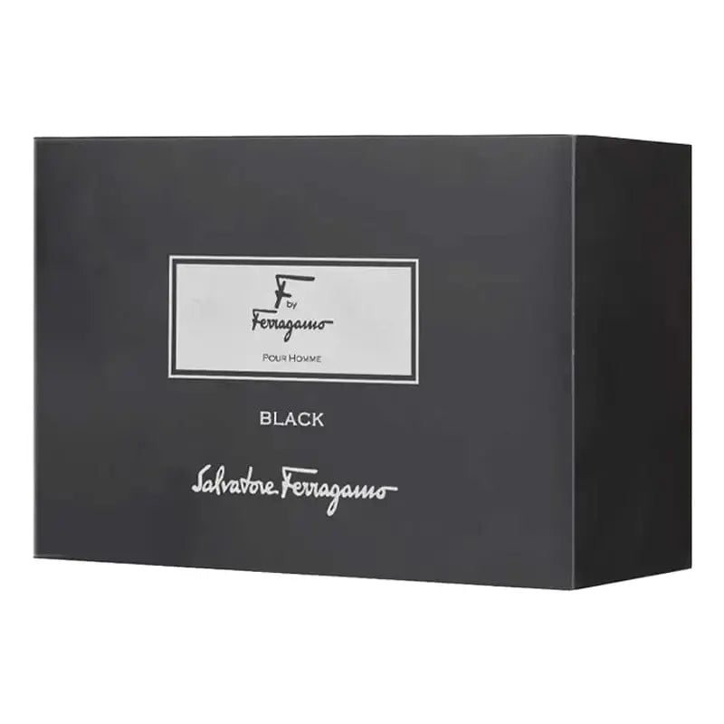 F Black By Salvatore Ferragamo For Men (3pc Gift Set) by perfumesandrea