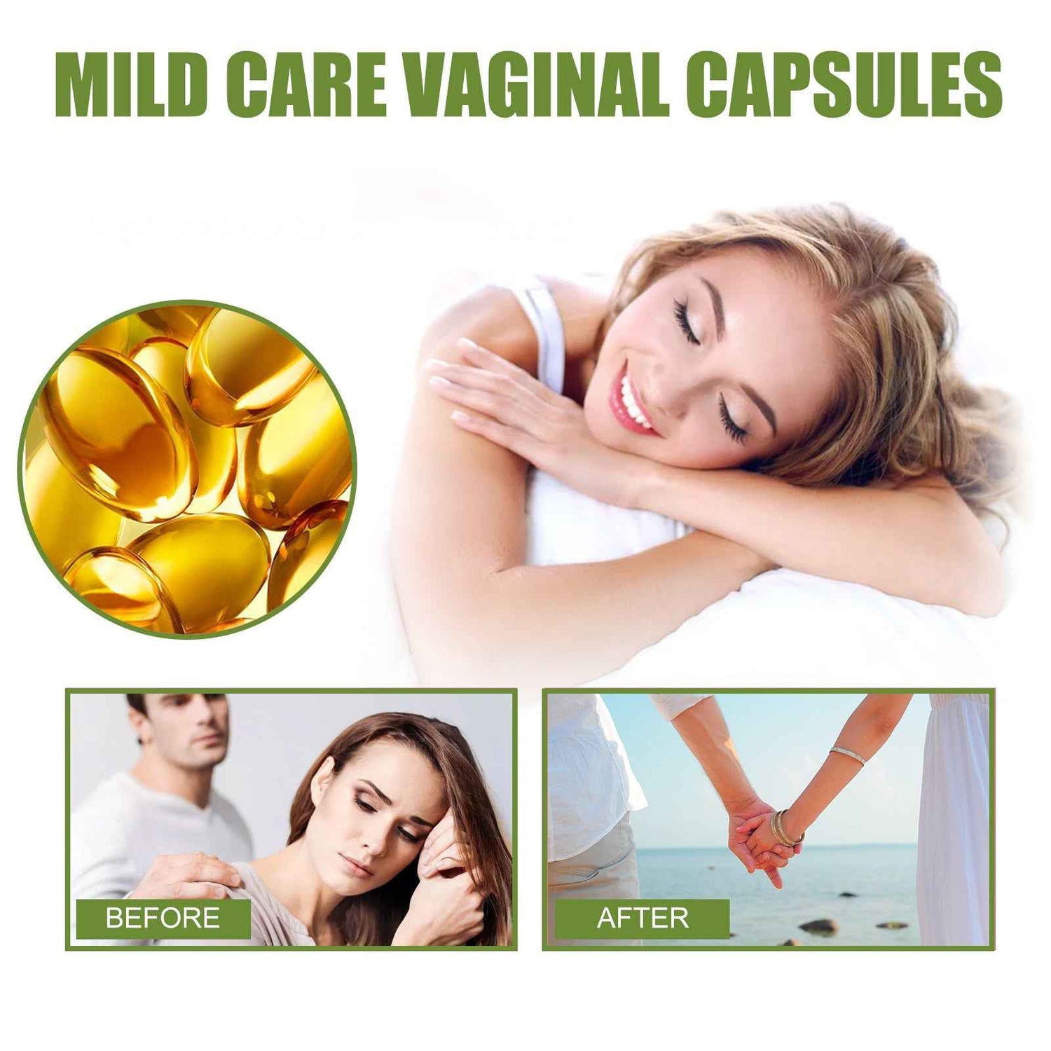 Mild Care Vaginal Capsules, Body Cleanse Deodorizing Odor And Itchiness Firming Gentle Care Capsules