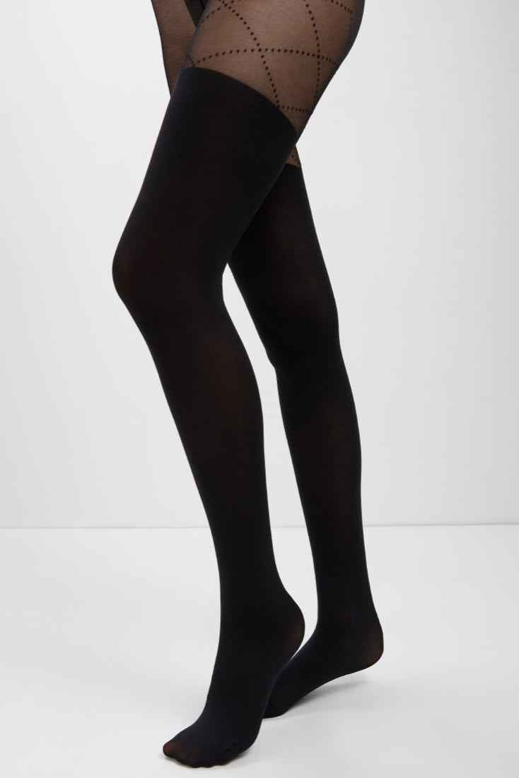 Fantasy Tights Conte Fabia - Stockings Imitation and Lacing