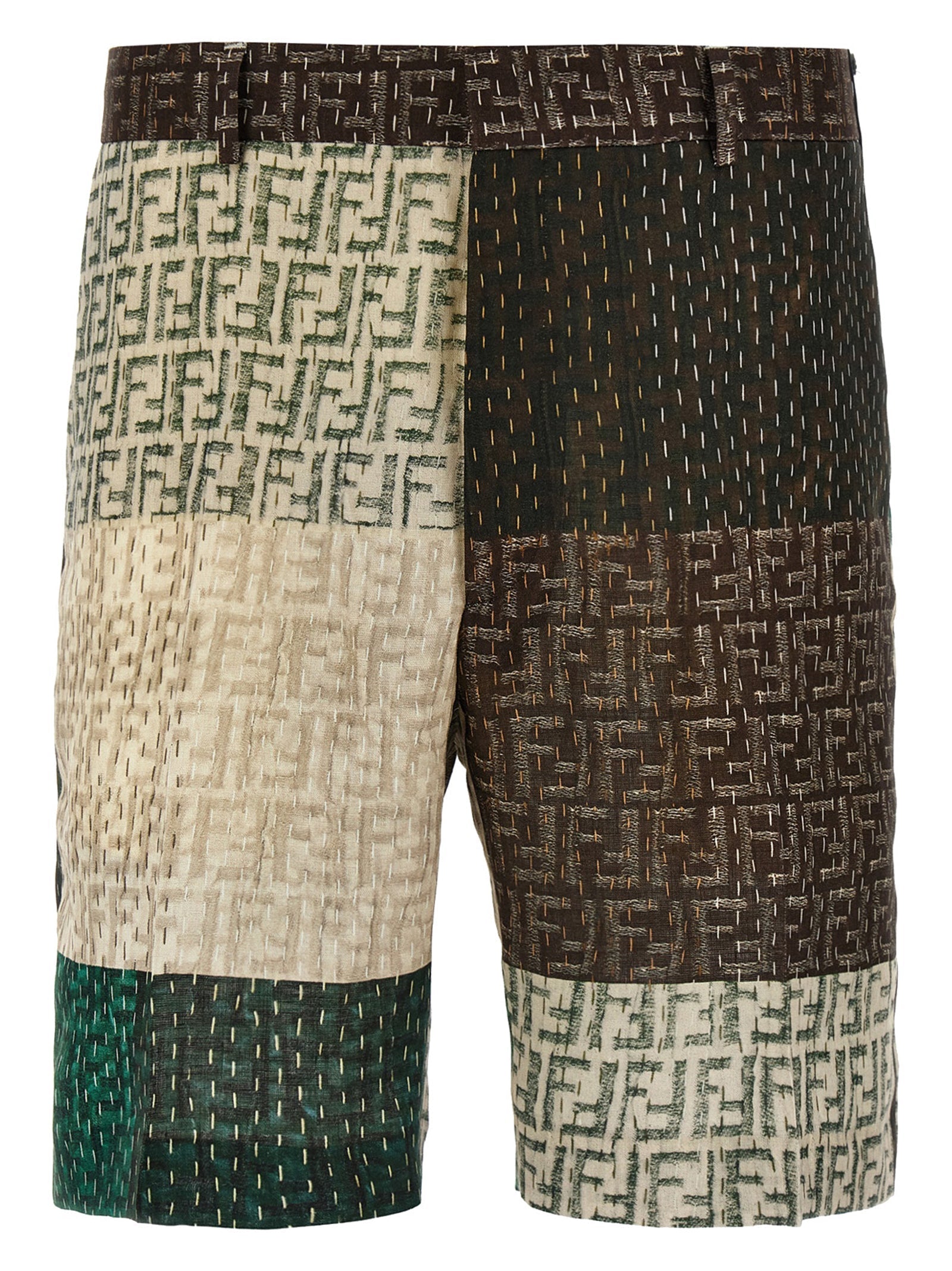 Fendi Men Patchwork Bermuda Shorts by Luosophy