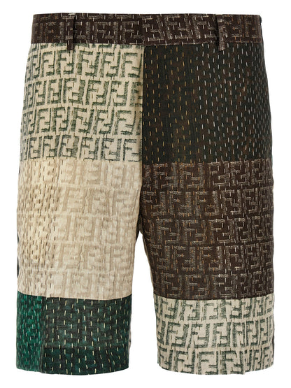 Fendi Men Patchwork Bermuda Shorts by Luosophy