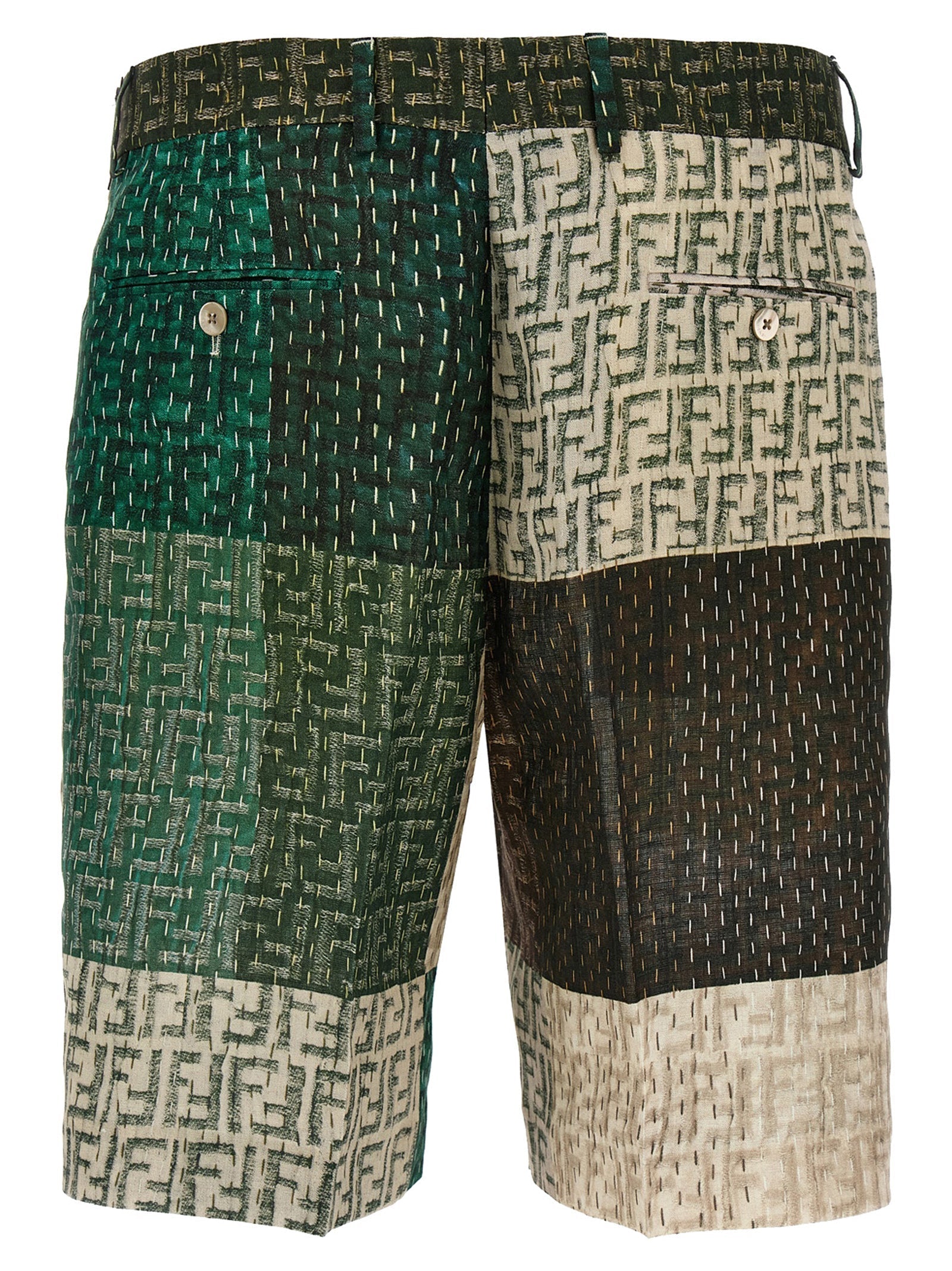 Fendi Men Patchwork Bermuda Shorts by Luosophy