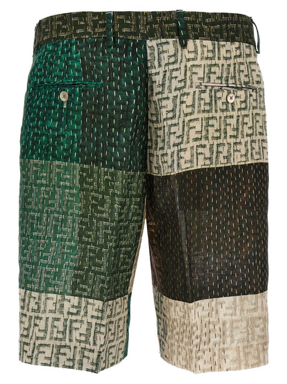 Fendi Men Patchwork Bermuda Shorts by Luosophy