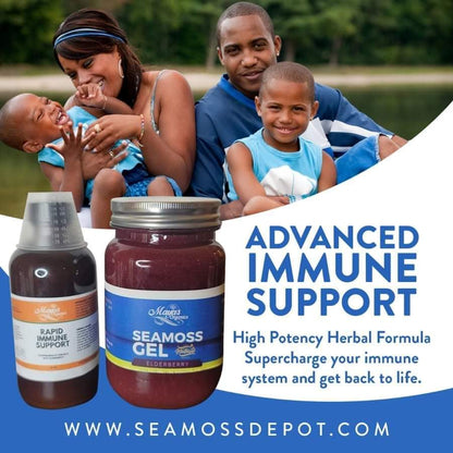 Rapid Immune Support Kit for Adults | Elderberry &amp; Sea Moss Gel – Fast-Acting Immunity Booster by Seamoss depot