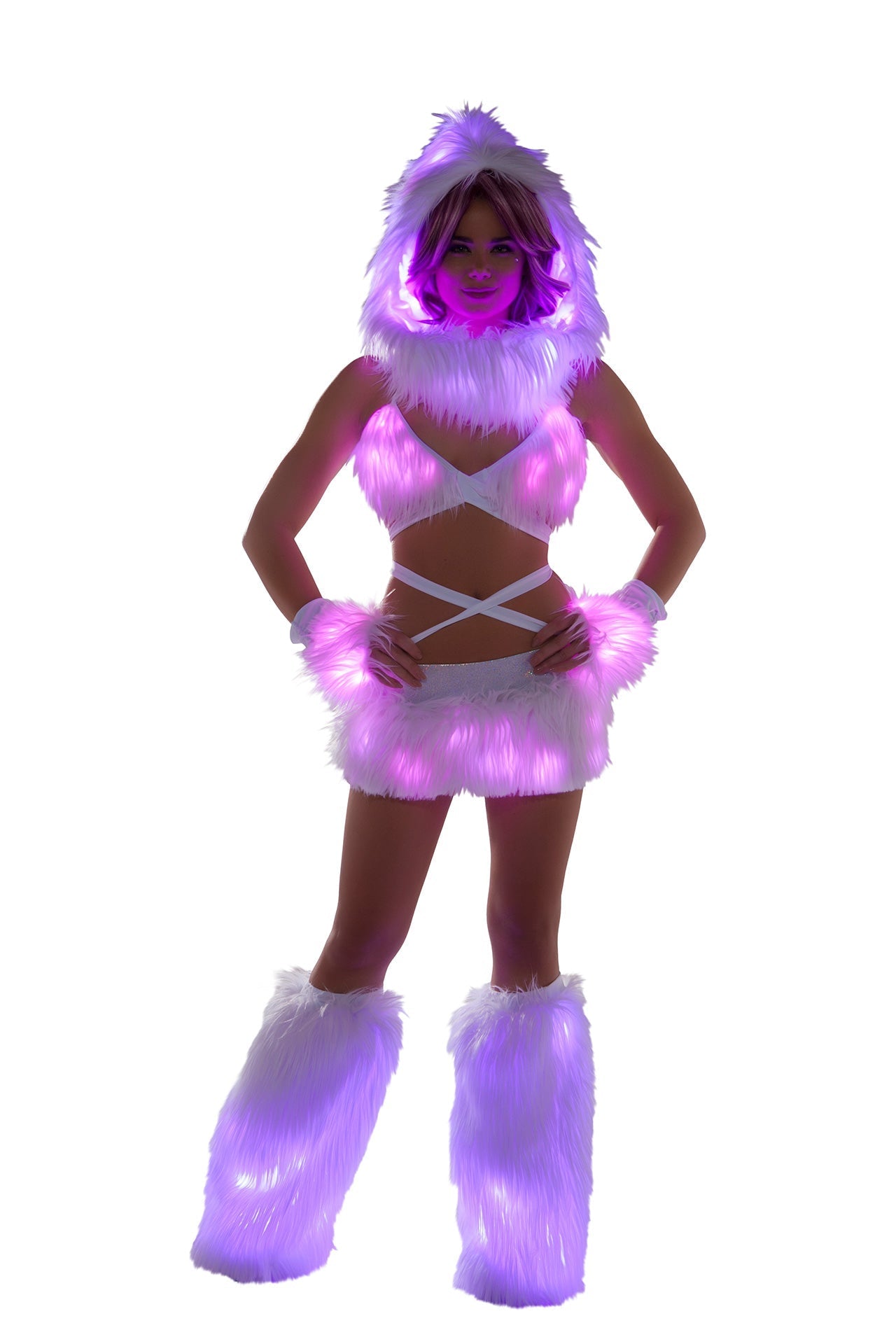 GlowFur Illuminated Light-Up Wrap Top by Rave Fix