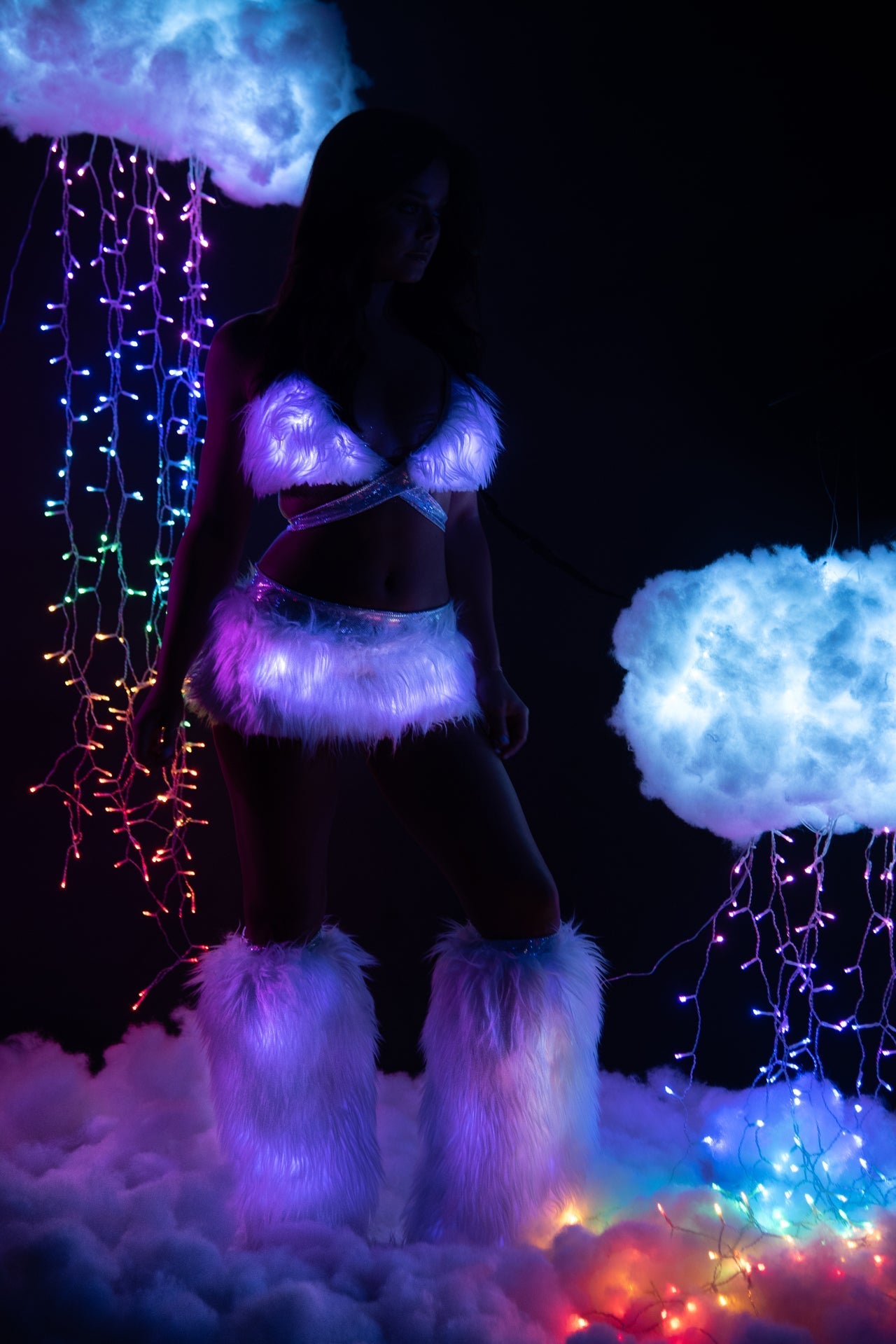 GlowFur Illuminated Light-Up Wrap Top by Rave Fix