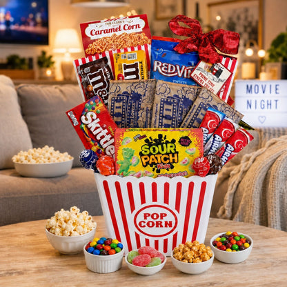 Ultimate Movie Night Gift Basket  DestGlow