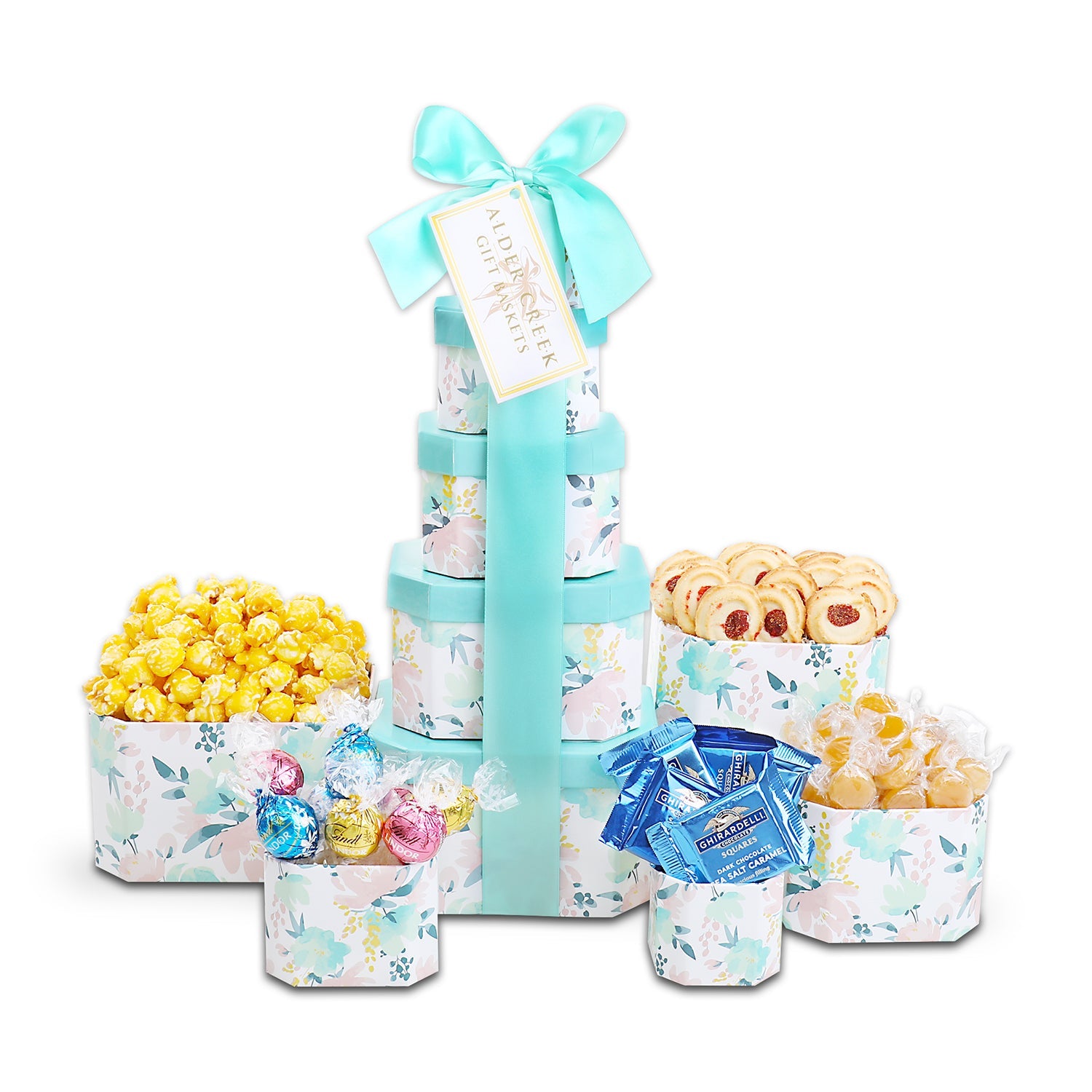 Springtime Treats Tower by Alder Creek Gift Baskets