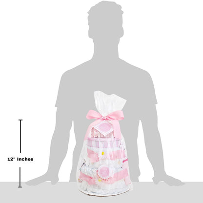 Sweet Baby Girl Diaper Cake Gift by Alder Creek Gift Baskets