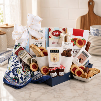 Tea &amp; Treats Gift Tray by Alder Creek Gift Baskets