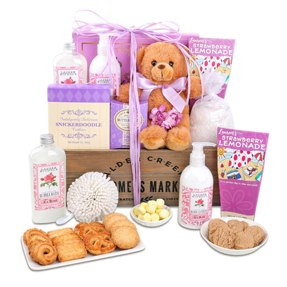 Pampered Rose Self Care Gift Basket by Alder Creek Gift Baskets