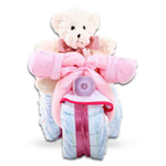 Pink Tricycle Diaper Cake Gift