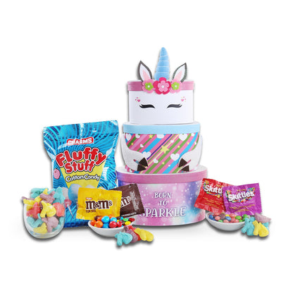 Born to Sparkle Unicorn Gift Tower by Alder Creek Gift Baskets