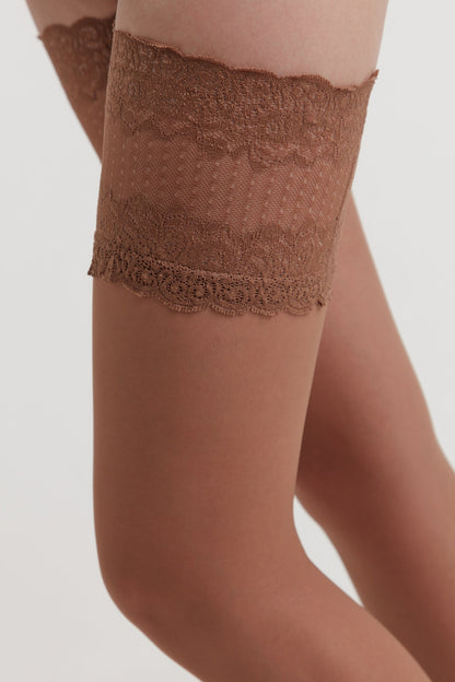 Fantasy Stockings Conte Flame - Silicone Lace Top by TheRanok.com