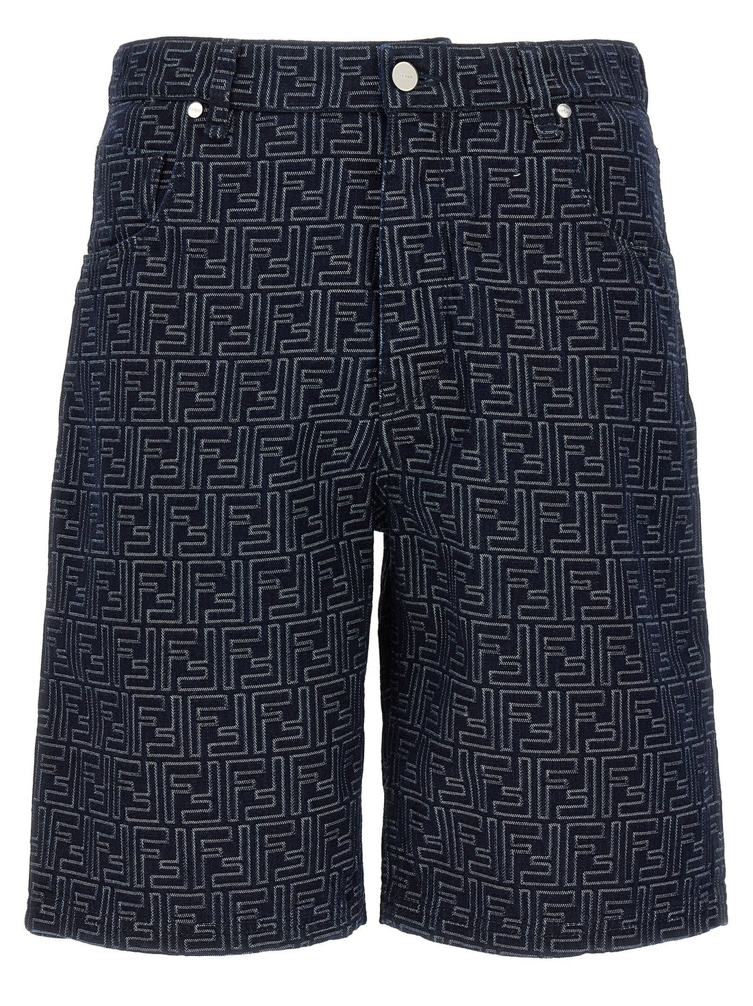 Fendi Men Bermuda Jeans Jacquard Ff by Luosophy