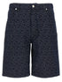 Fendi Men Bermuda Jeans Jacquard Ff by Luosophy