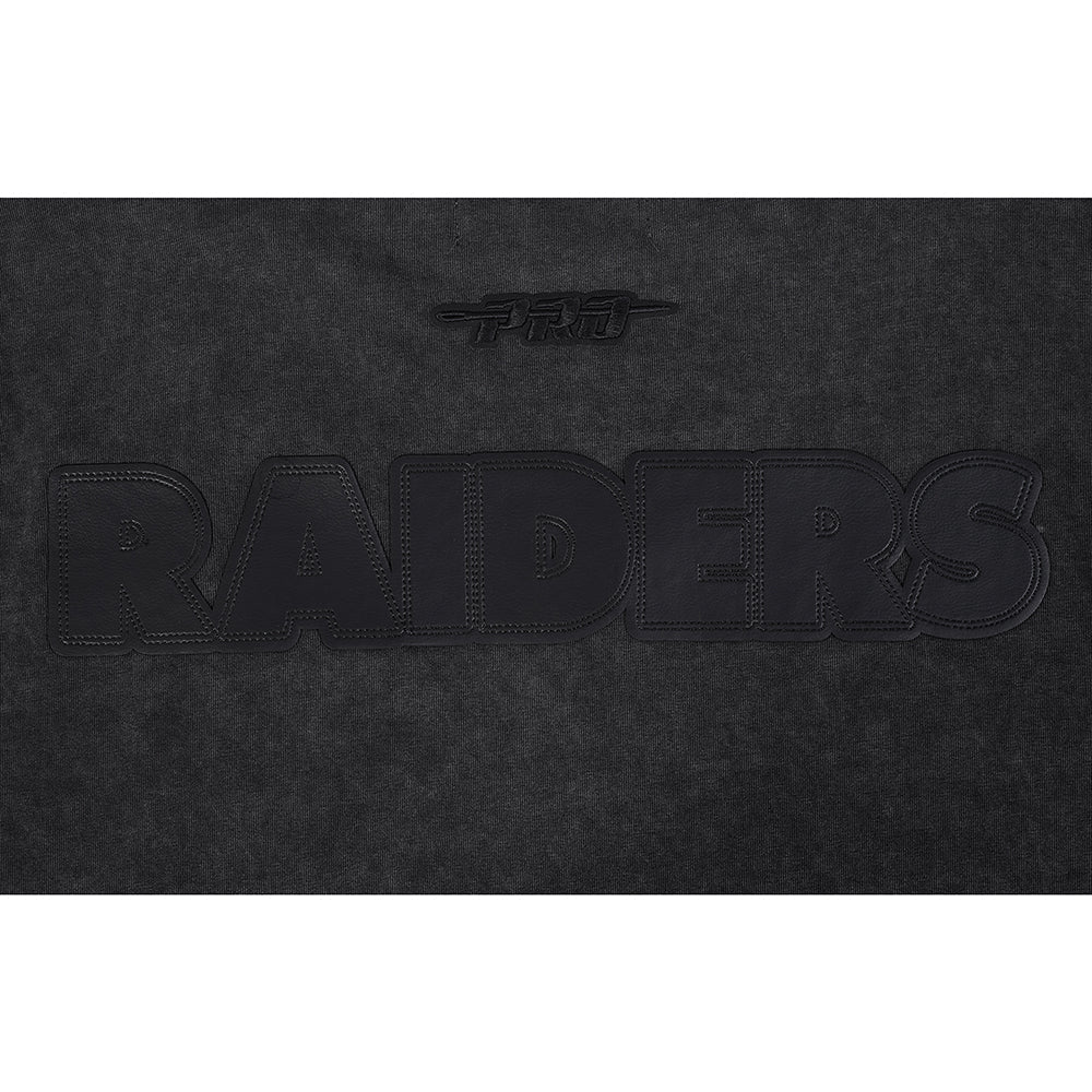 Pro Standard Raiders All-Over Logo Tee - Washed Black by Denim Exchange