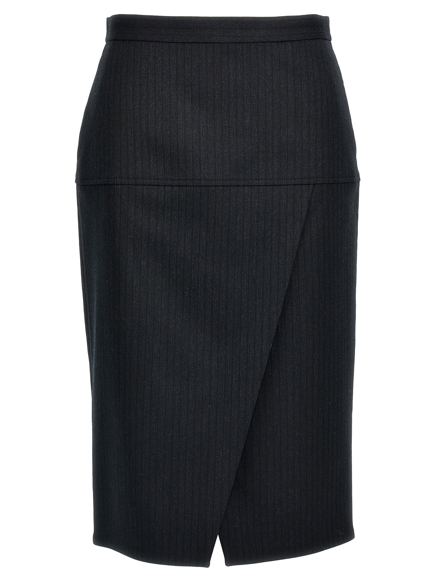 Fendi Women Pinstriped Wool Skirt by Luosophy