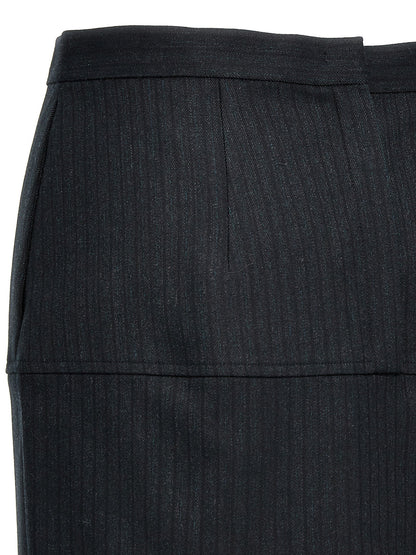Fendi Women Pinstriped Wool Skirt by Luosophy