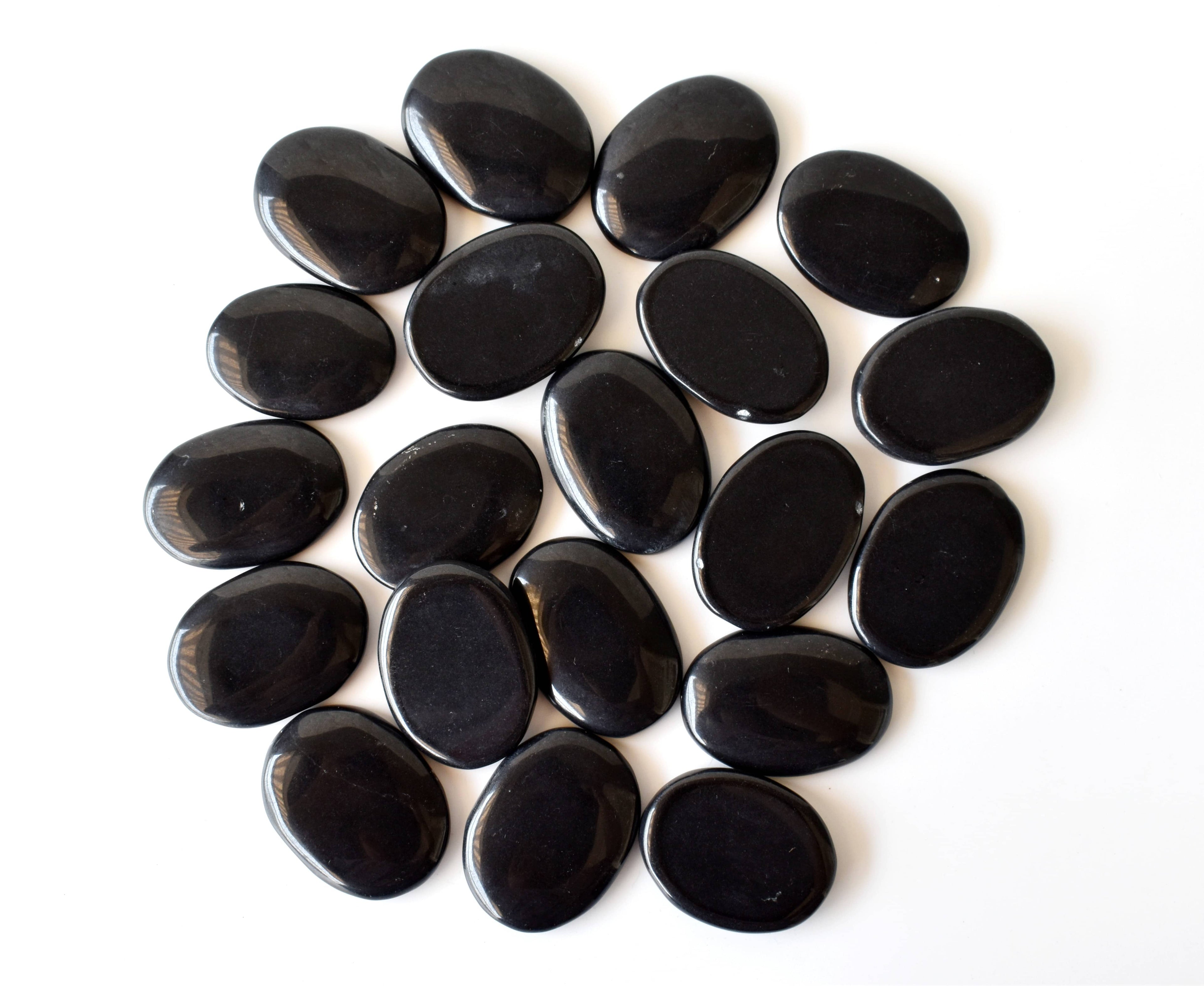 Black Tourmaline Worry  Stones (Meditation and Self-Acceptance)  DestGlow