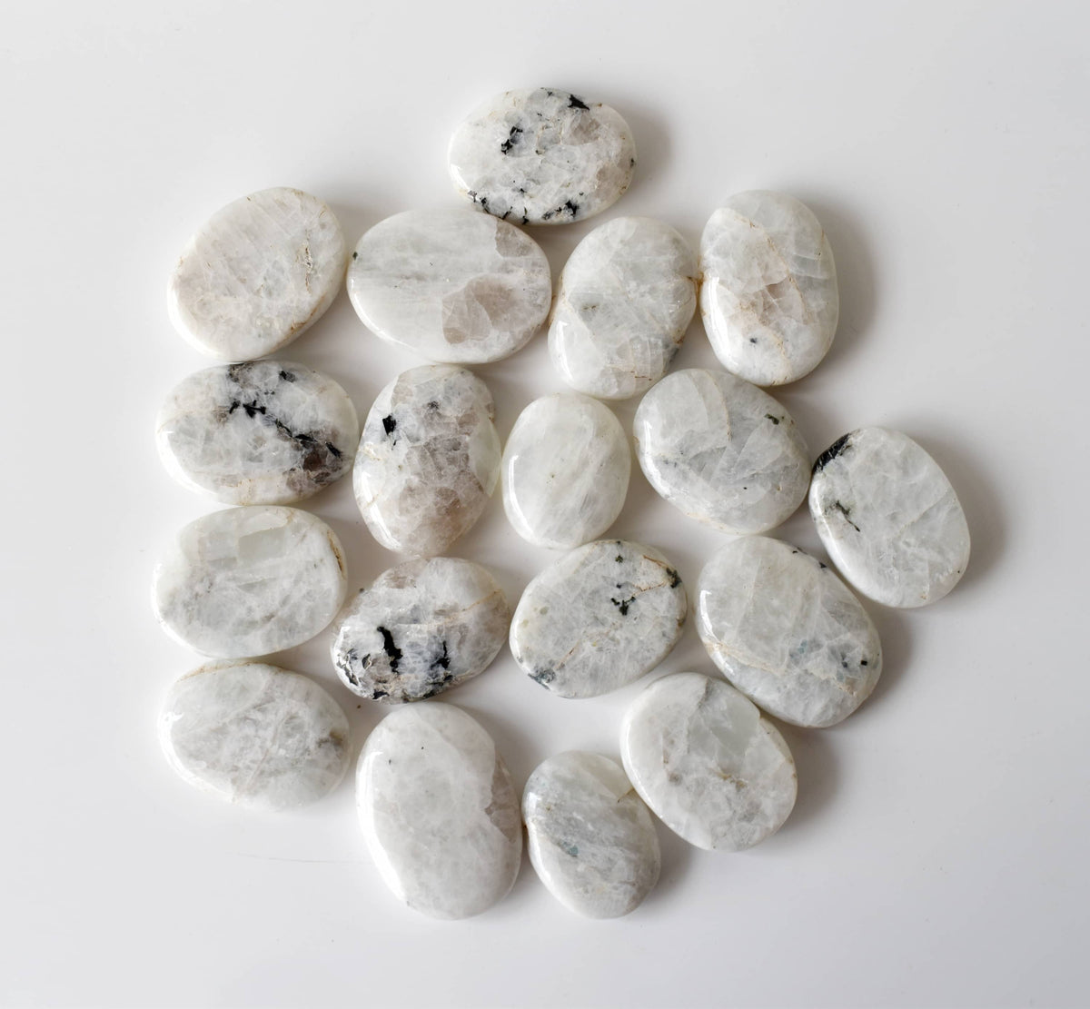 Rainbow Moonstone Worry Stones (Compassion and Psychic Abilities).  DestGlow