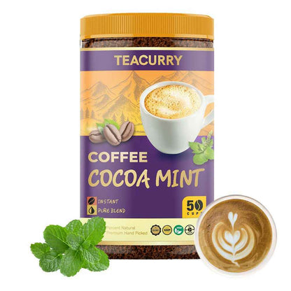 Teacurry Mint Cocoa Coffee - Arabica Freeze Dried Coffee for Instant Hot &amp; Cold Coffee