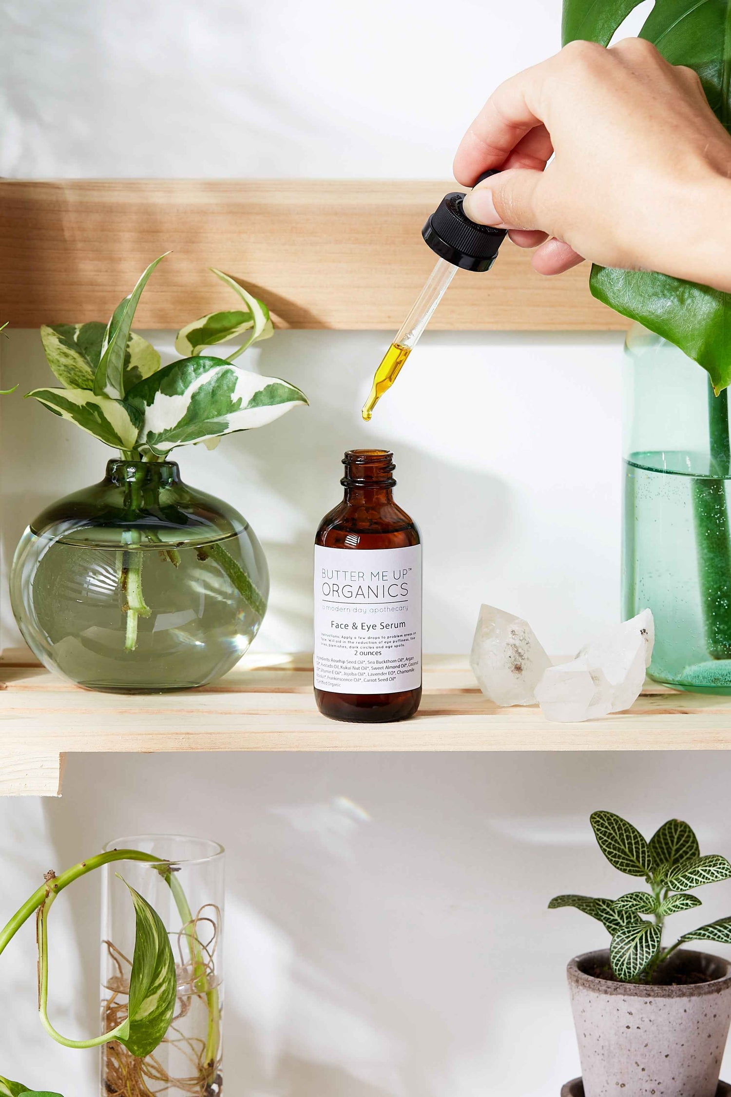 Organic Face &amp; Eye Serum / Organic Facial Oil / Anti-Aging Serum / Organic Facial Serum / Natural Face Oil Butter Me Up Organics /