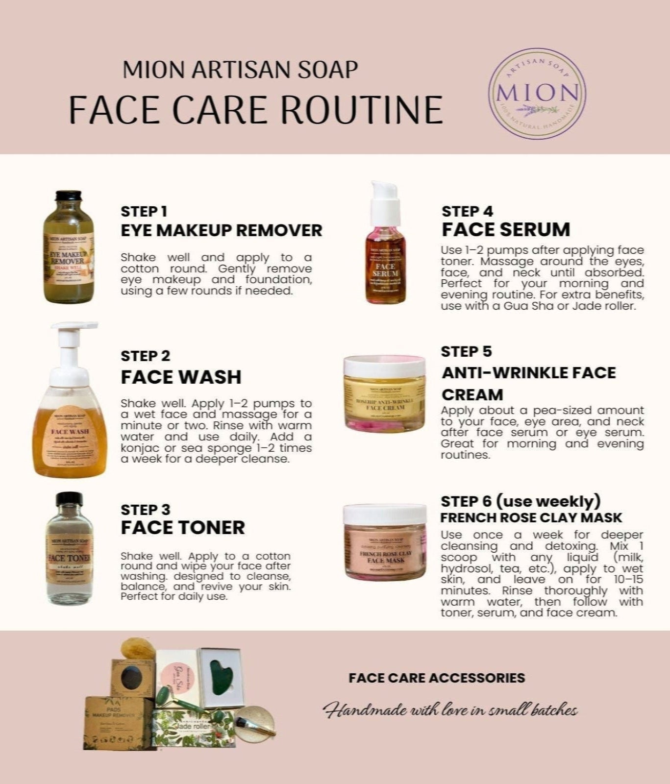 French Rose Clay Face Mask | Tone, Clear, and Detox by MION Artisan Soap Co.
