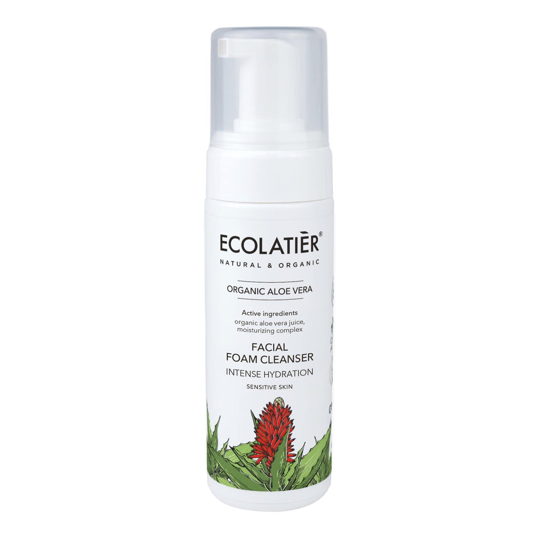 x-Facial Foam Cleanser Intense Hydration Organic Aloe Vera by Damask Rose