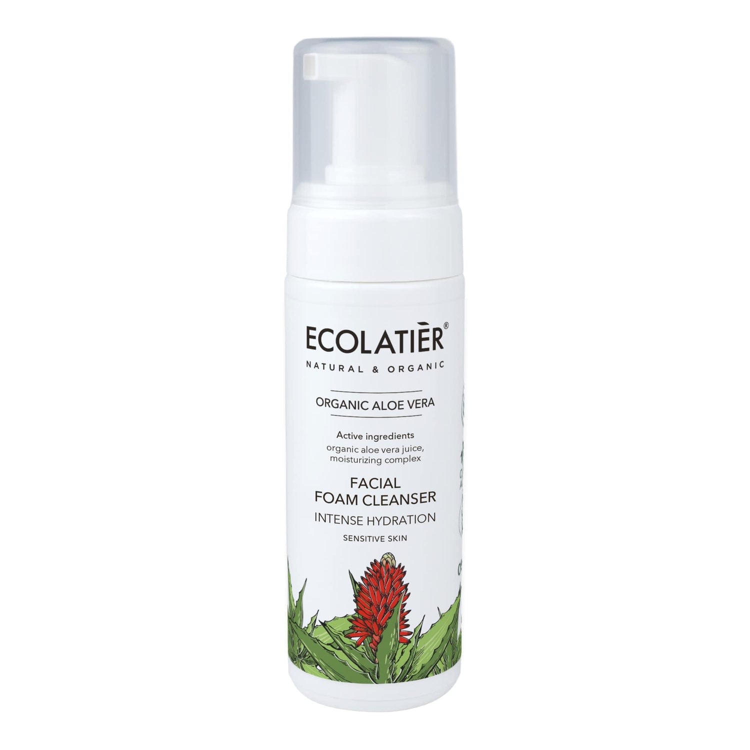 x-Facial Foam Cleanser Intense Hydration Organic Aloe Vera by Damask Rose