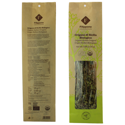 Filippone, Organic Oregano, Italian Dried Oregano Bunches, 0.88oz (25g)