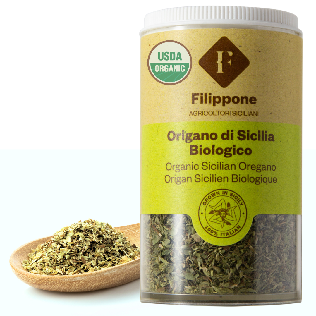 Filippone, Organic Crushed Oregano Seasoning, Italian Dried Oregano Shaker, 0.52oz (15g)