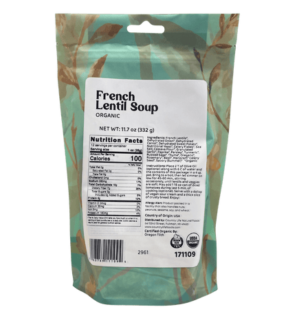 French Lentil Soup, Organic by Country Life Natural Foods