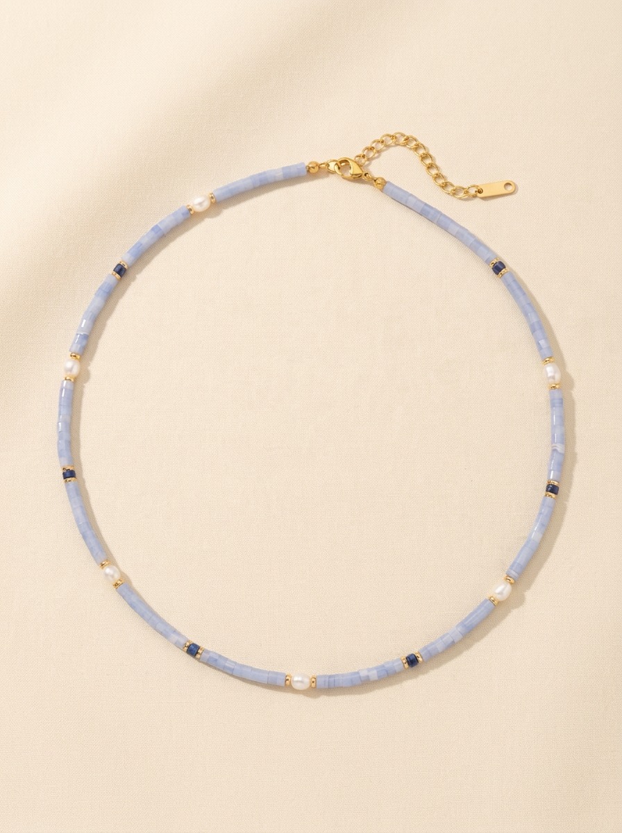 Freshwater Pearl Layering Necklace by LINTICO