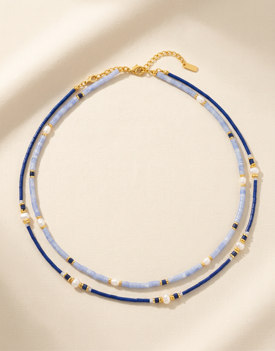 Freshwater Pearl Layering Necklace by LINTICO