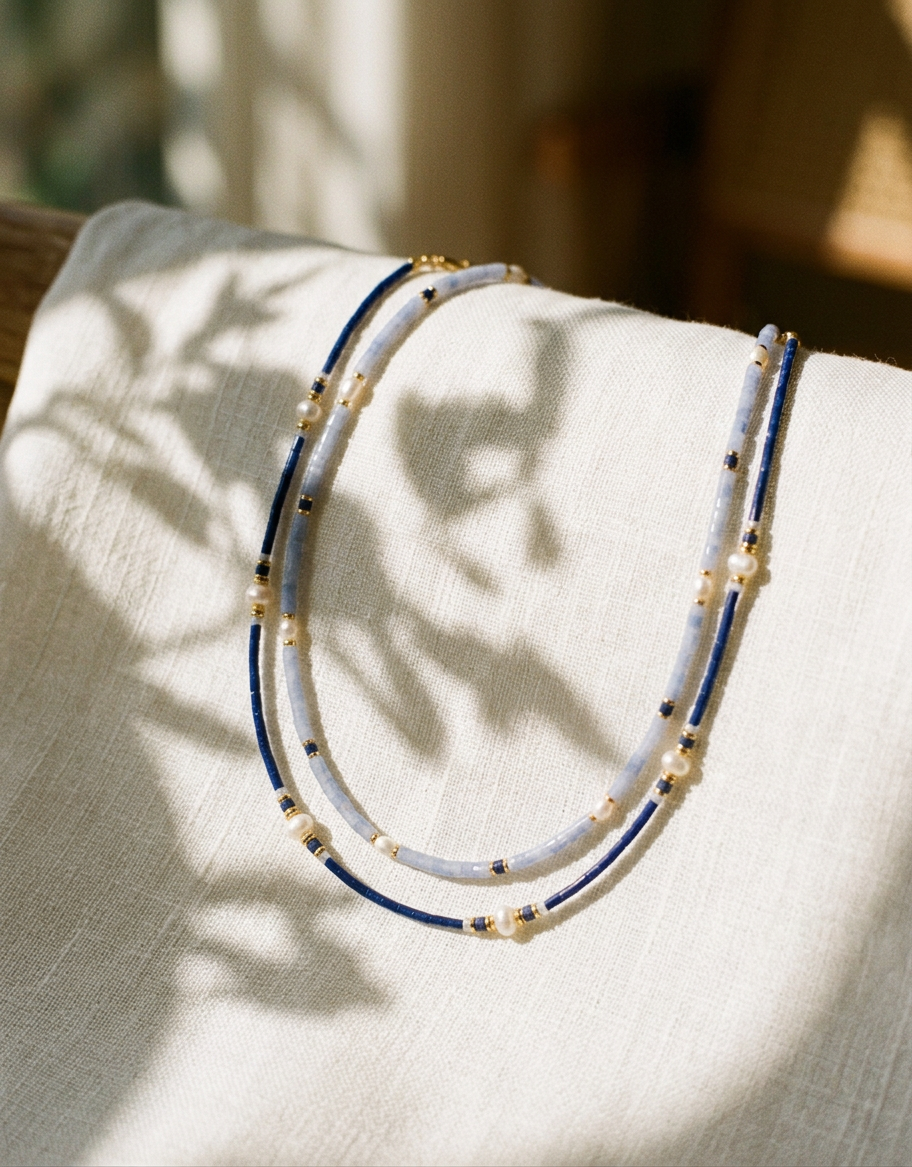 Freshwater Pearl Layering Necklace by LINTICO