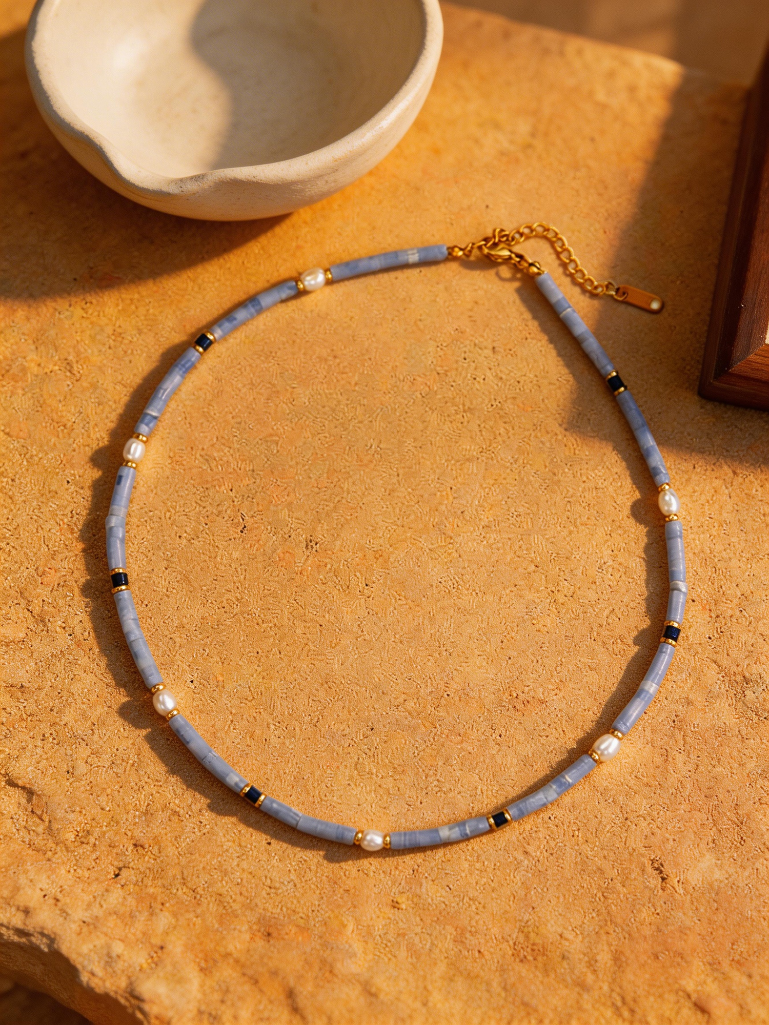 Freshwater Pearl Layering Necklace by LINTICO