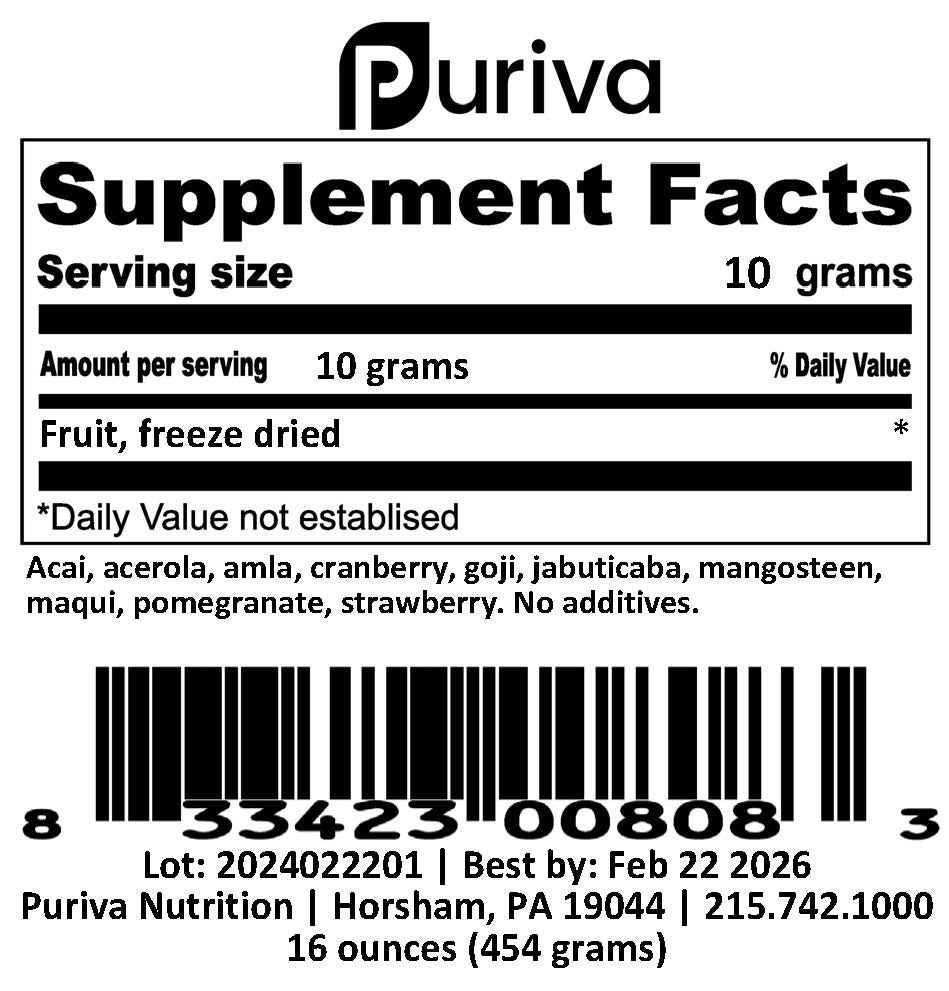 Fruit powder, 1 pound, Puriva Nutrition