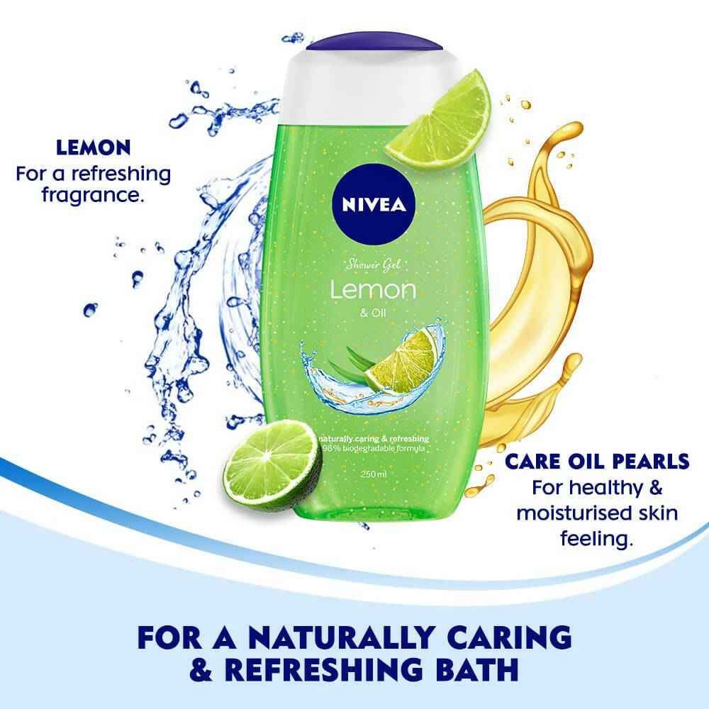 Nivea Body Wash Lemon &amp; Oil Shower Gel - Pampering Care &amp; Refreshing Scent