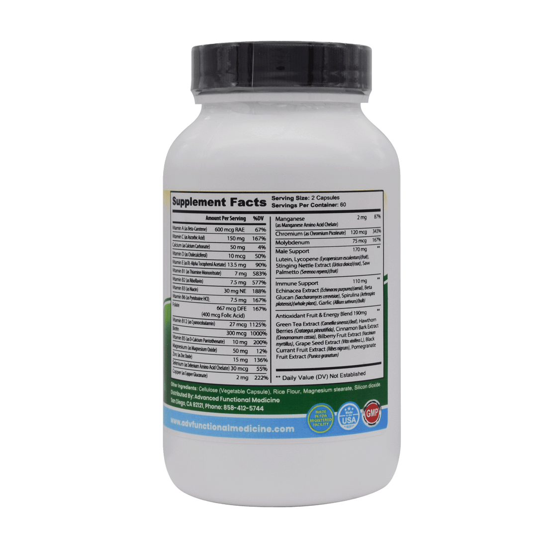 Functional Micronutrients for Men (Medical grade multivitamin designed specific for Men)