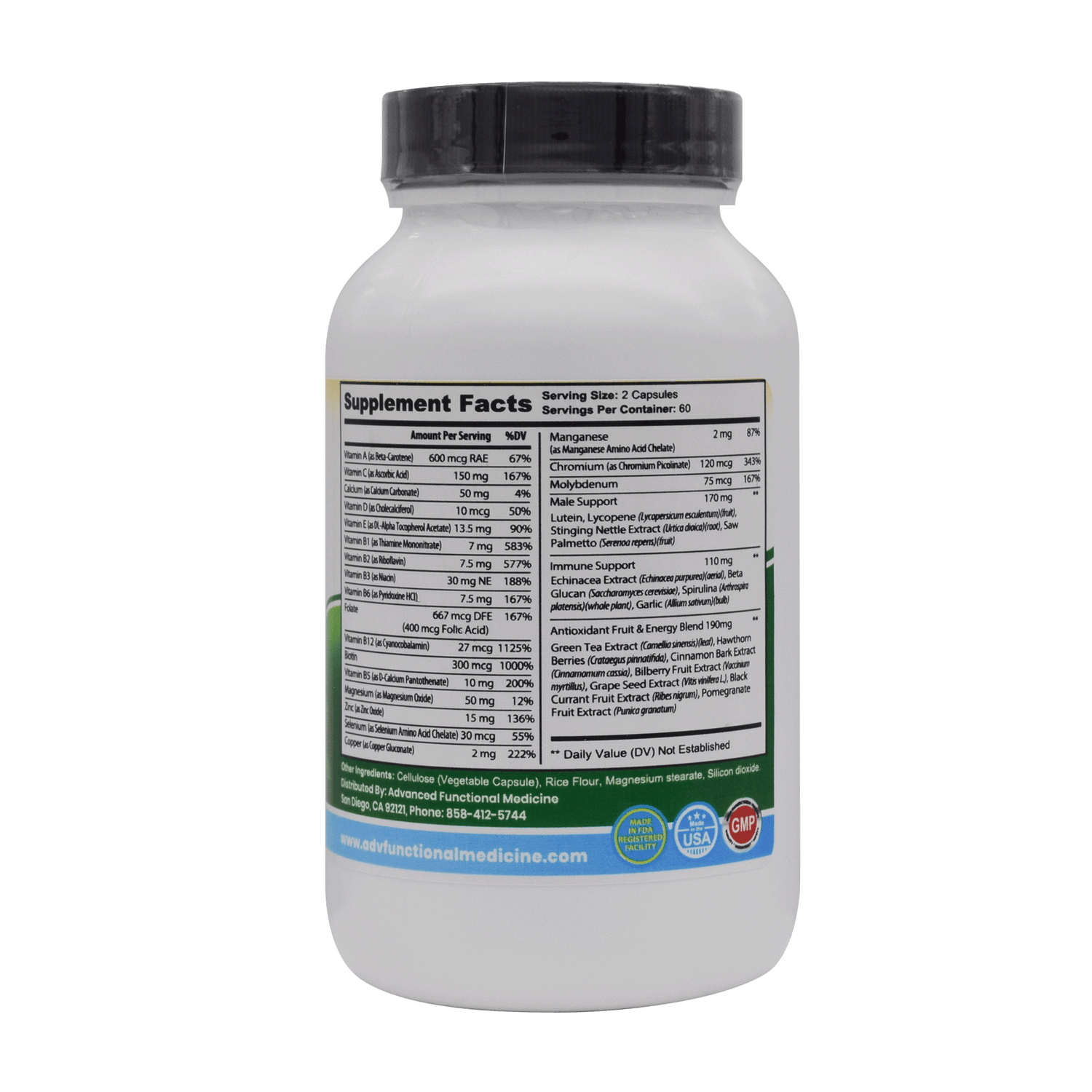 Functional Micronutrients for Men (Medical grade multivitamin designed specific for Men)