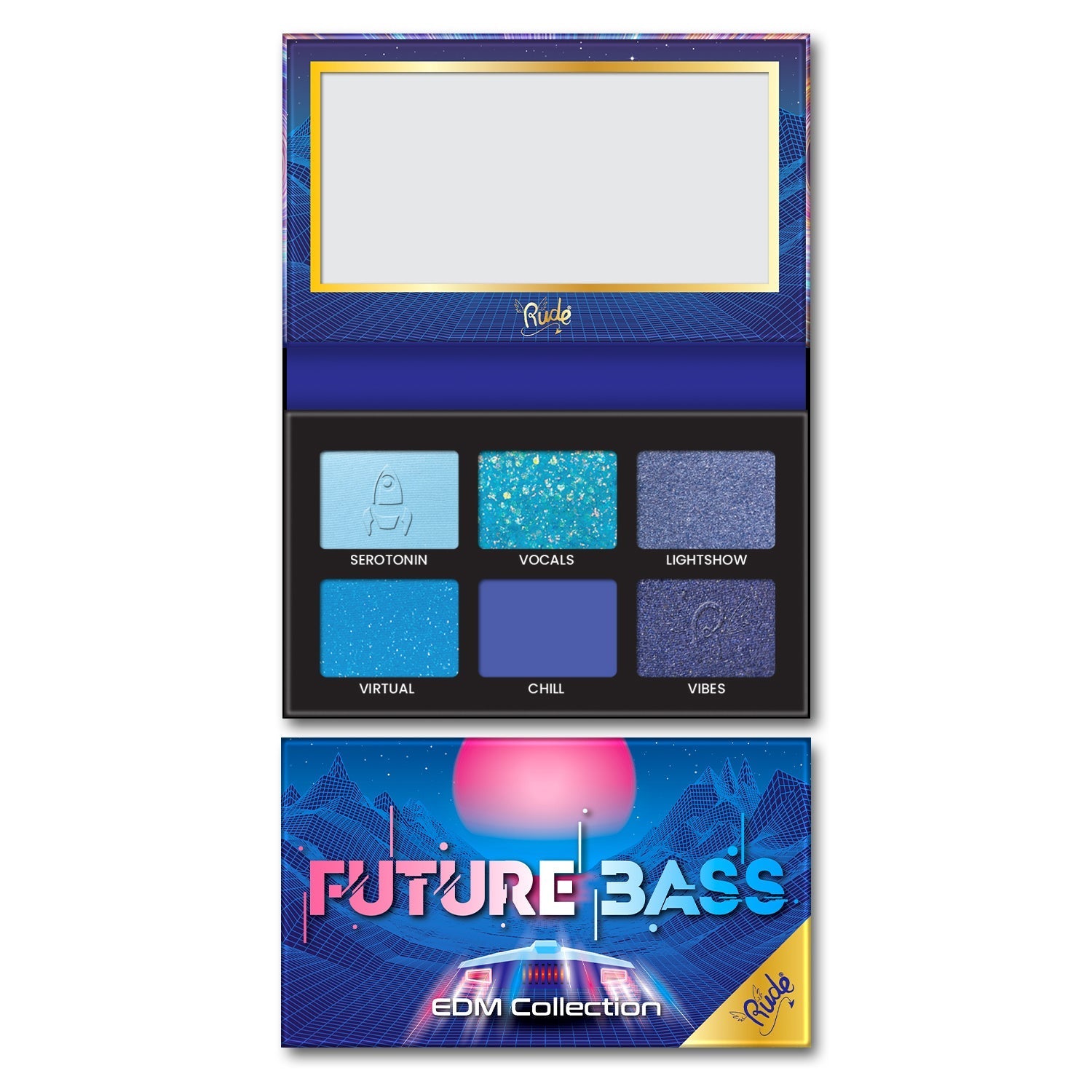 RUDE EDM Collection Eyeshadow Palette - Future Bass - DestGlow