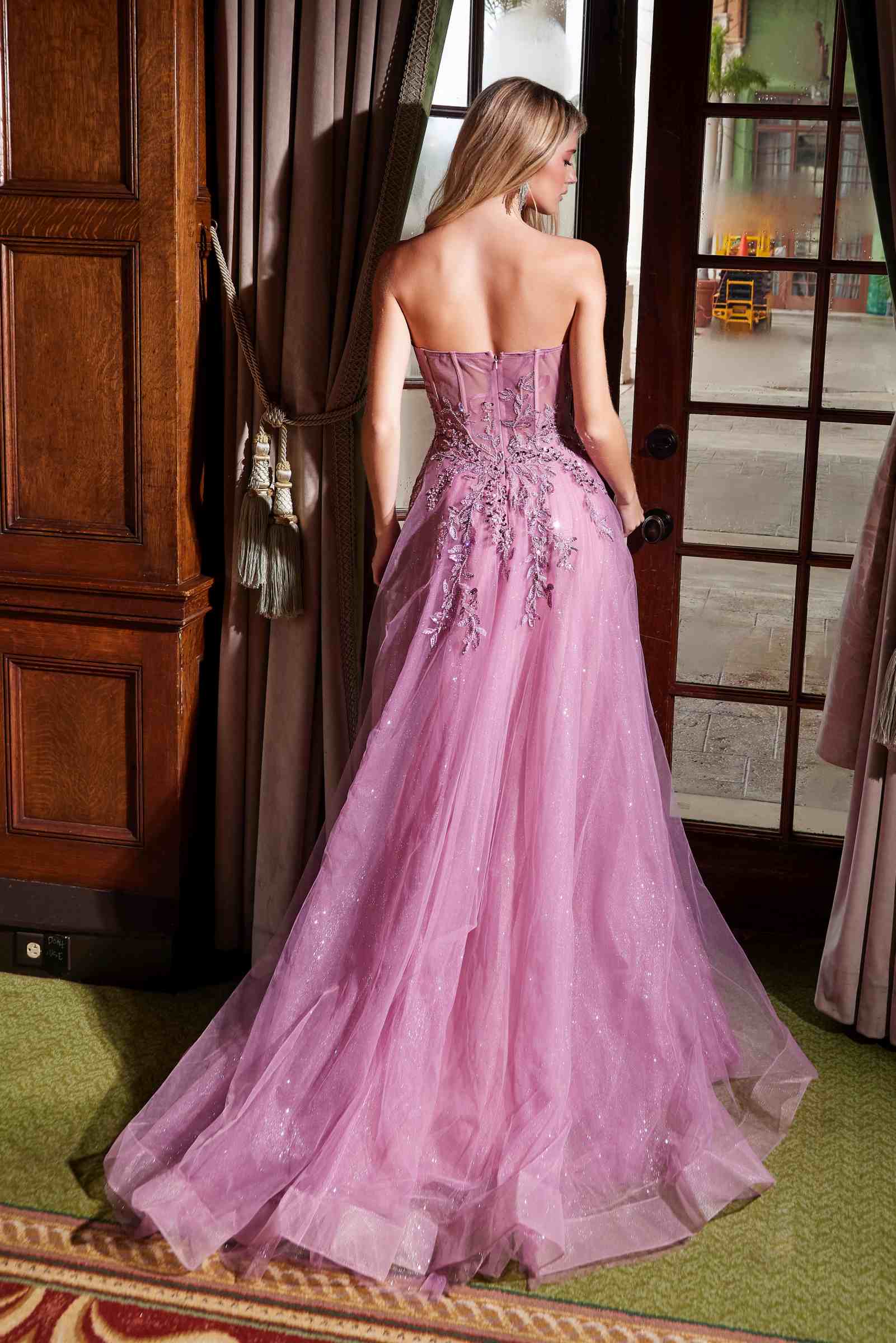 Nox Anabel G1371 Long A-Line Tulle Dress With A Sweetheart Top Sequin Applique by DiscountDressShop