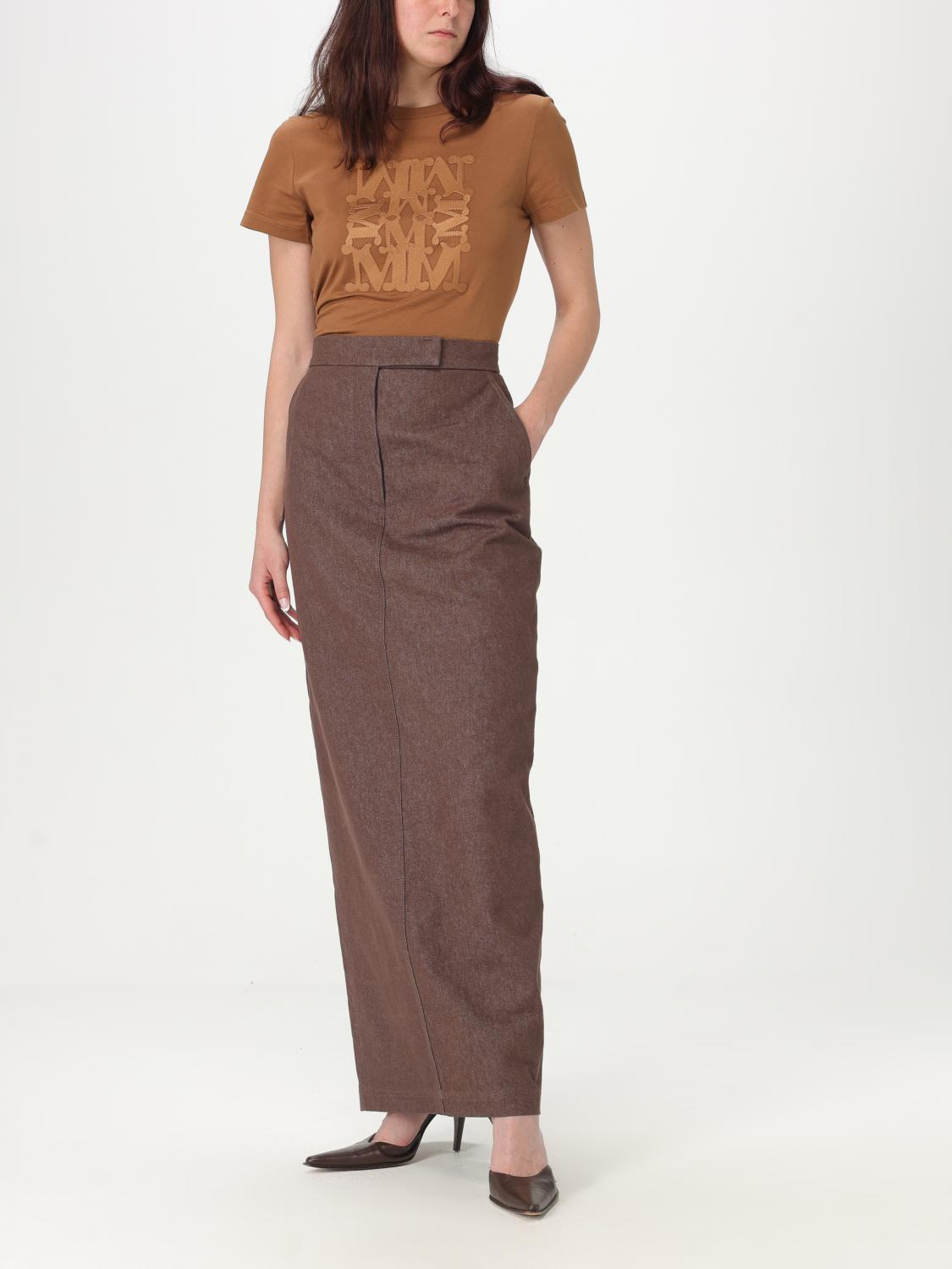 Max Mara Skirt Woman Brown by Luosophy